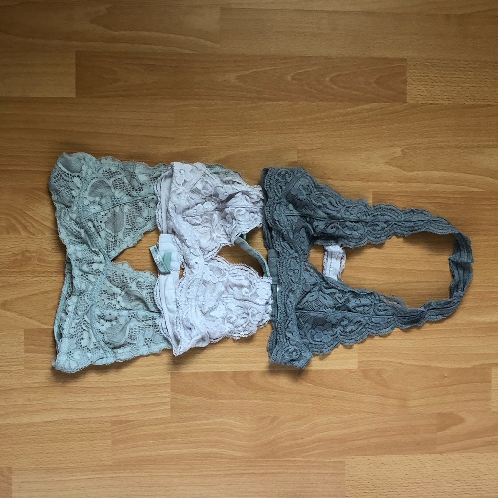 Bralette Bundle (Mint, White, and Grey)